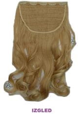 Vipbejba Sintetični clip-on lasni podaljški na 1 zaveso, skodrani, zlato pramenasto blond F12