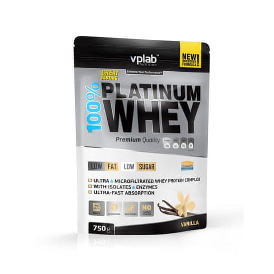 VPLAB 100 % Platinum Whey, Cookies & Cream, 750 g