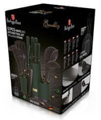 Berlingerhaus Komplet nožev in kuhinjskih pripomočkov v stojalu 12 kosov Emerald Collection BH-6250