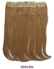 Vipbejba Sintetični 200g clip-on lasni podaljški na 3 zavese, ravni, medeno blond #27/613