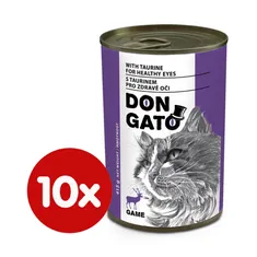 Don Gato konzerva za mačke z divjačino, 10x 415 g