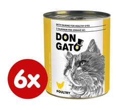 Don Gato konzerva za mačke s perutnino, 6x 850 g