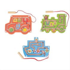 Bigjigs Toys Leseni magnetni labirint Turkizna ladja
