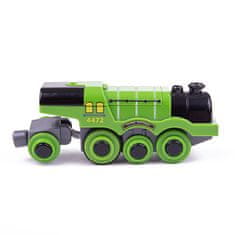 Bigjigs Rail Električna lokomotiva Flying Scotsman zelena