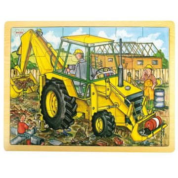 Bigjigs Toys Lesena sestavljanka Digger 24 kosov