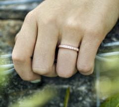 Beneto Srebrni prstan iz roza pozlačenega s kristali AGG188 (Obseg 56 mm)
