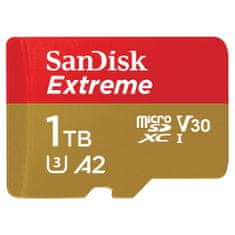 SanDisk Extreme microSDXC 1TB + SD Adapter, 160MB/s A2 C10 V30 UHS-I U3