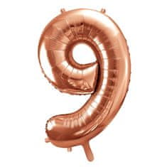 Moja zabava Balon številka 9 Rose Gold