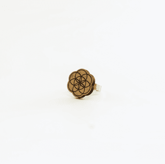 Woodly Lesen nakit - Prstan | Seme življenja češnja