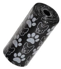 vrečke za pasje iztrebke,9x 20 vrečk, 27,5 x 30,5 cm, z vzorcem, črne