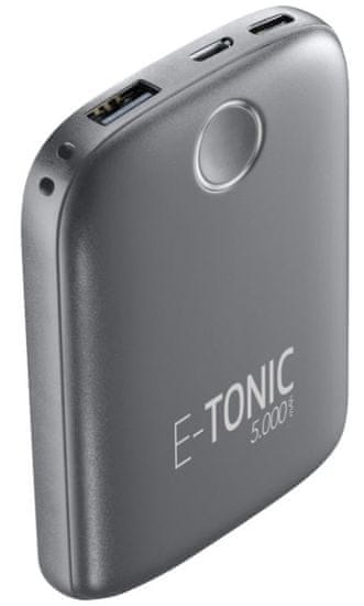 CellularLine E-TONIC 5000 HD prenosna baterija, črna