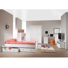 KONDELA Garderobna omara Paris 75353 3D - bela