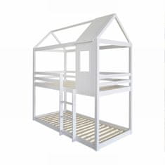 KONDELA Pograd z letvicami Atrisa 90x200 cm - bela