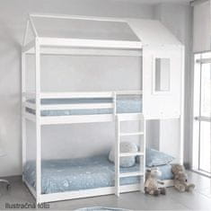 KONDELA Pograd z letvicami Atrisa 90x200 cm - bela