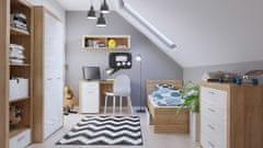 Black Red White Posteljni okvir Balder LOZ/90 - hrast riviera