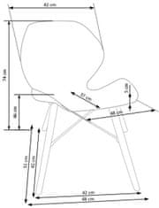 Halmar Jedilni stol K281 - bel