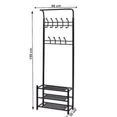 KONDELA Stojalo za čevlje Barnum - črno