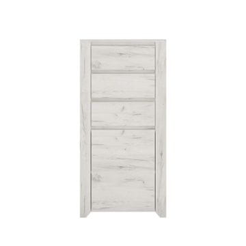 KONDELA Komoda Angel Type 35 1D-3S - bela / craft