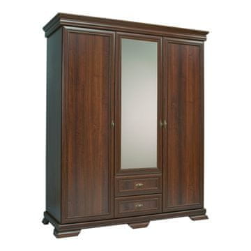 KONDELA Kora KS2 3D rustikalna omara z ogledalom