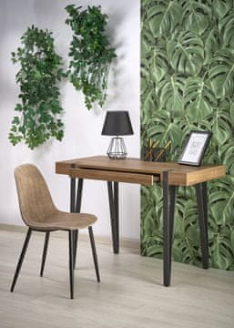 Halmar Pisalna miza B-39 - medeni oreh / črna