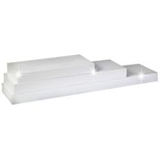 KONDELA Regal Gana 120x25 cm - bel sijaj