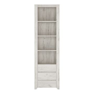 KONDELA Angelska polica Tip 11 3S - bela / craft