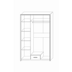 nabbi Trivratna omara z ogledalom Salernes W-3D - pino aurelio / madagaskar / nelson