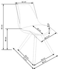 Halmar Jedilni stol K201 - siv / bukev
