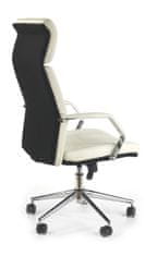Halmar Pisarniški stol Costa z naslonjali za roke - bel/črn