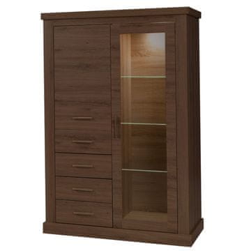 KONDELA Vitrina Hilard AR3 - hrast stirling