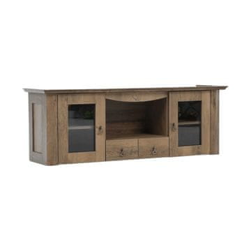 KONDELA Vitrina na steno Vilar DA16 - hrast lefkas