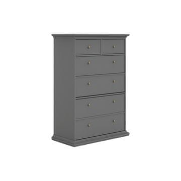 KONDELA Komoda Paris 6Z - siva