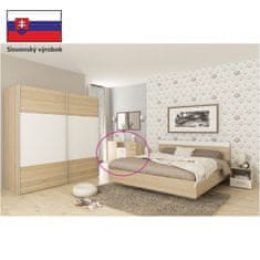 KONDELA Dvovratna komoda Gabriela - hrast sonoma / bela