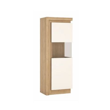 KONDELA Leonardo LJOV 1 L vitrina z osvetlitvijo