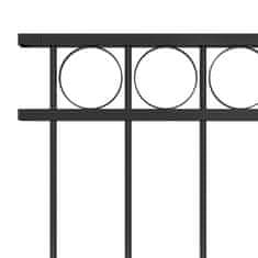 Vidaxl Ograjni panel ASSEN jeklo 1,7x0,8 m črna