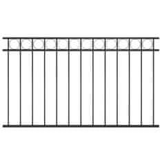Vidaxl Ograjni panel ASSEN jeklo 1,7x0,8 m črna