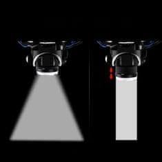 MG T6 Headlamp LED Zoom naglavna svetilka, črna