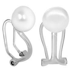 JwL Luxury Pearls Srebrni uhani sponke z desnim biserjem JL0398