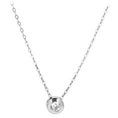 Brilio Silver Srebrna ogrlica s kristalčkom 476 001 00118 04 (veriga, obesek)