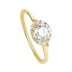 Brilio Očarljiv zaročni prstan iz rumenega zlata 229 001 00804 (Obseg 52 mm)