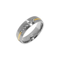 Silvego Poročni jekleni prstan za ženske PARIS RRC2048-Z (Obseg 50 mm)