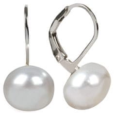 JwL Luxury Pearls Srebrni uhani s pravim biserom JL0022