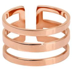 Troli Eleganten trojni prstan iz jekla z zlatim pozlačenim materialom
