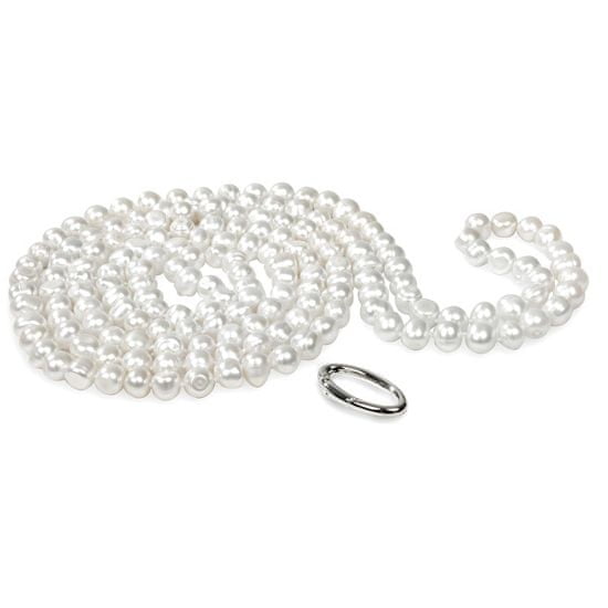 JwL Luxury Pearls Dolga ogrlica iz belih pristnih biserov JL0076