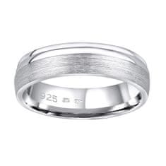 Silvego Poročni srebrni prstan Amora za moške in ženske QRALP130M (Obseg 63 mm)