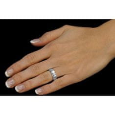 Silvego Poročni srebrni prstan Amora za ženske QRALP130W (Obseg 56 mm)