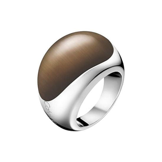 Calvin Klein Jeklen prstan s kamnom Ellipse KJ3QCR0201