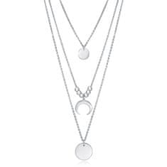 Viceroy Elegantna jeklena ogrlica z obeski Popular 75198C01000