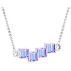 Preciosa Srebrna ogrlica s kristali Crystal Cubes 6062 43