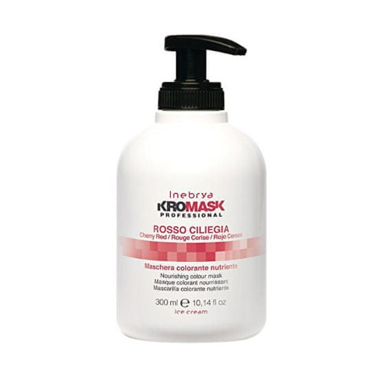 Inebrya Hranilna Hair Mask - Red Cherry Ice Cream Kromask Professional ( Nourish ing Color Mask) 300 ml